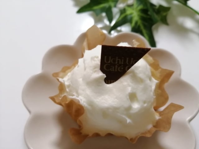 雲泡クリームのショート上から