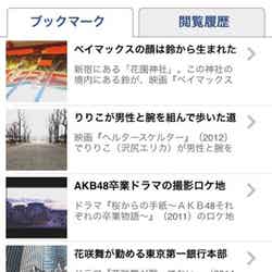 お気に入り登録と閲覧履歴が表示されるのでわかりやすい
