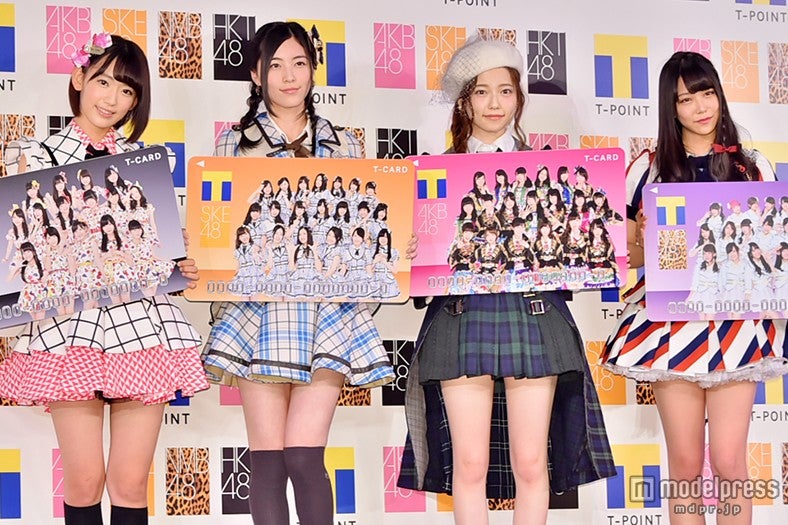 左から：宮脇咲良、松井珠理奈、島崎遥香、白間美瑠