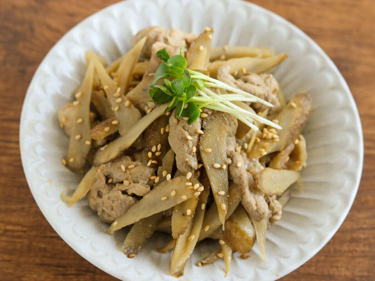 豚ごぼう煮の完成