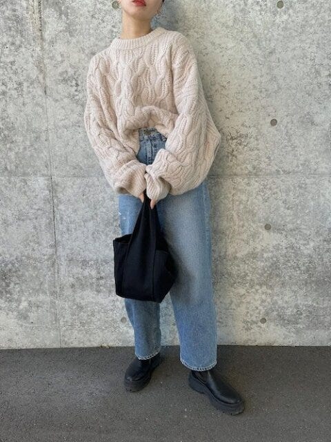 ニット コーデ 冬 大人の最旬ニットコーデ