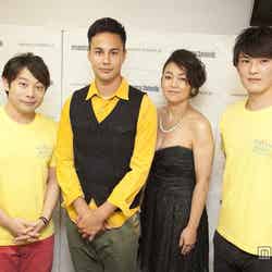 ファッションイベント「第2回東京ボーイズコレクション」に出演した(中央左から)ユージ、中島知子