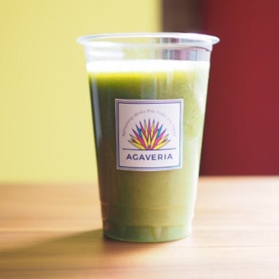 有機大麦若葉ゴールデンキウイスムージー（朝）／画像提供：合同会社AGAVERIA