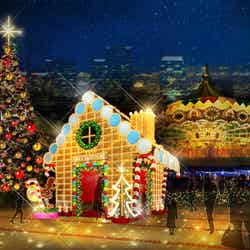 東京ドームシティ、スイーツイルミで甘いトキメキを 光り輝くお菓子の家やツリーが出現(C)VELVETA DESIGN