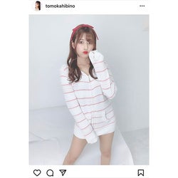 日比野友香、「上着しか着てない」ルームウェア姿に反響!「何着ても可愛い」