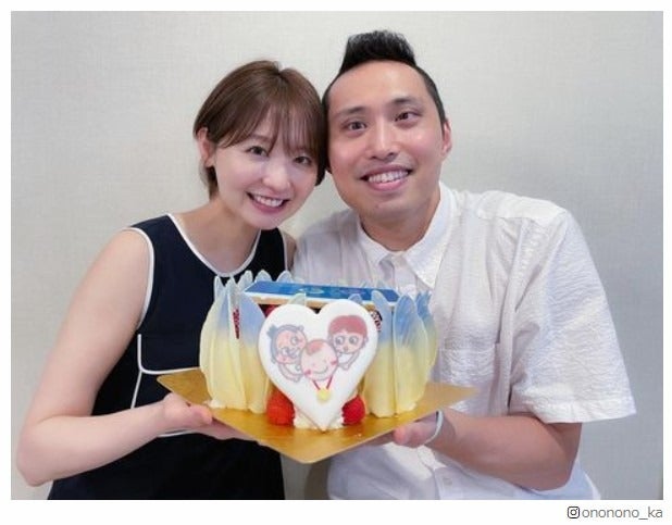 おのののか、五輪出場の夫・塩浦慎理選手にエール 密着2ショット公開