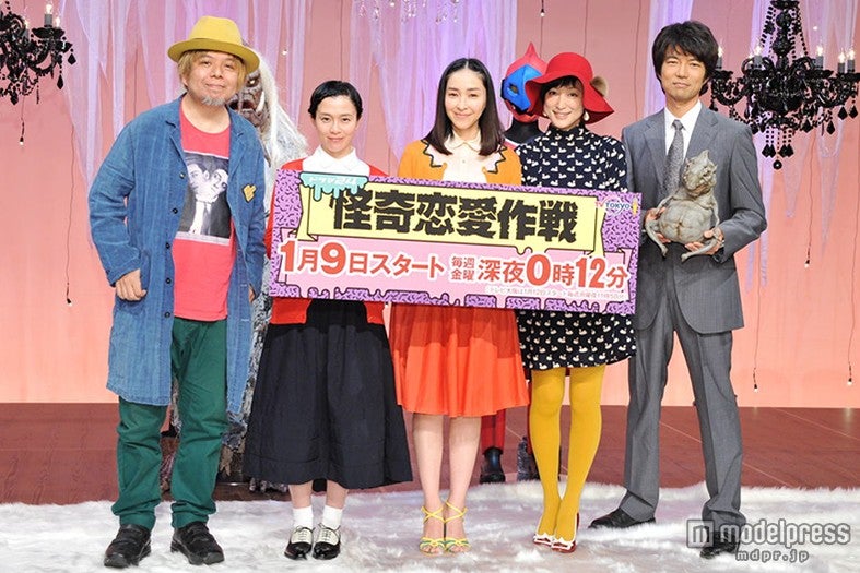 （左から）ケラリーノ・サンドロヴィッチ監督、坂井真紀、麻生久美子、緒川たまき、仲村トオル 