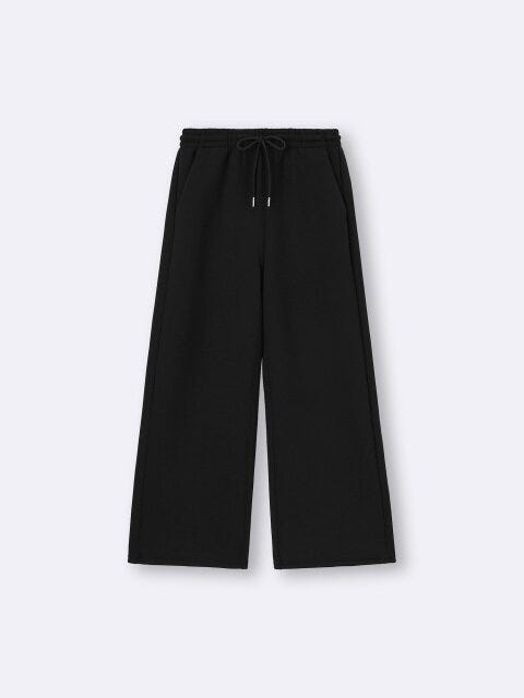 パフスウェットバギーパンツ 2025gu黒パフスウェットバギーパンツ
