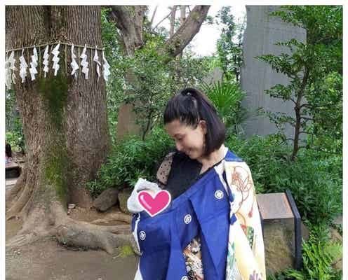 第1子出産の橋本マナミ、お宮参りを報告 コロナ影響で両親呼べず