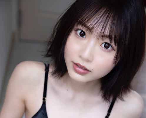 “10頭身”八伏紗世、色っぽさ全開の黒水着姿 レースクイーン大賞への意気込みも語る