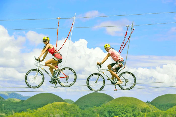 空中自転車綱渡り「コギダス」／画像提供：白馬観光開発