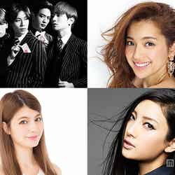 「GirlsAward 2015 A／W」に出演する（左上から時計回りに）SHINee、中村アン、菜々緒、マギー