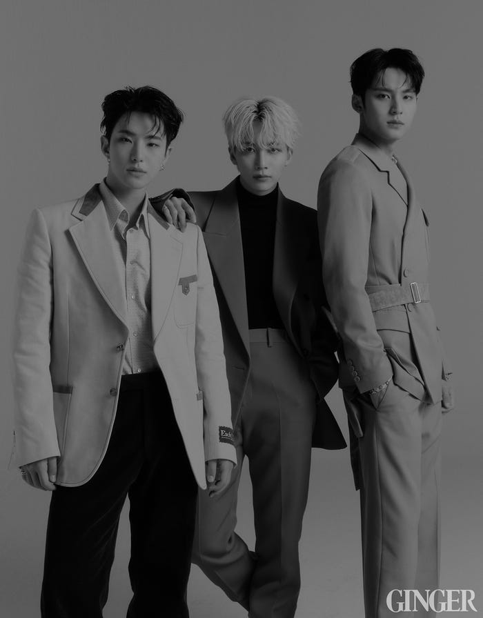 ホシ・ジョンハン・ミンギュ「GINGER」10月号先行公開カット (C)GENTOSHA INC.