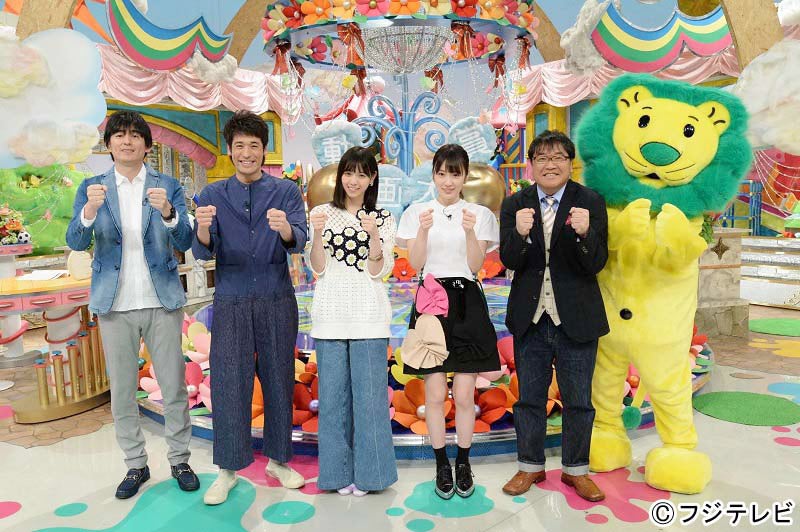 博多大吉、佐藤隆太、西野七瀬、高山一実、カンニング竹山／画像提供：フジテレビ