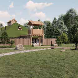 もののけの里エリア/タタラ場(C)Studio Ghibli