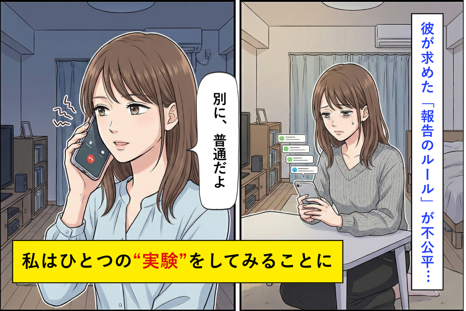 私の予定は全て把握したがるのに自分の行動は一切教えない彼氏→同じルールを適用してみた結果