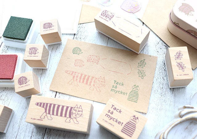 リサ・ラーソン木製スタンプセット リサ・ラーソン木製スタンプセット