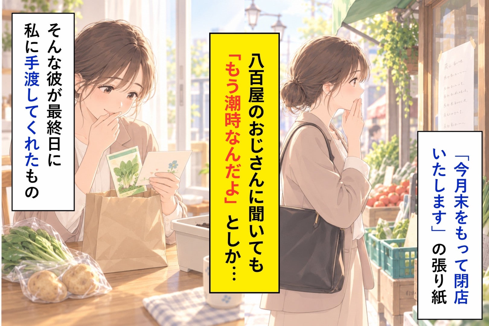 「もう潮時なんだよ」と笑った八百屋のおじさんが、最終日に手渡してくれた紙袋の中身