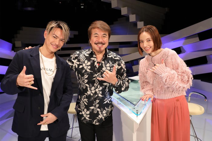 今市隆二、佐野健二、ベッキー/音楽番組「LOVE or NOT♪」より(提供画像)