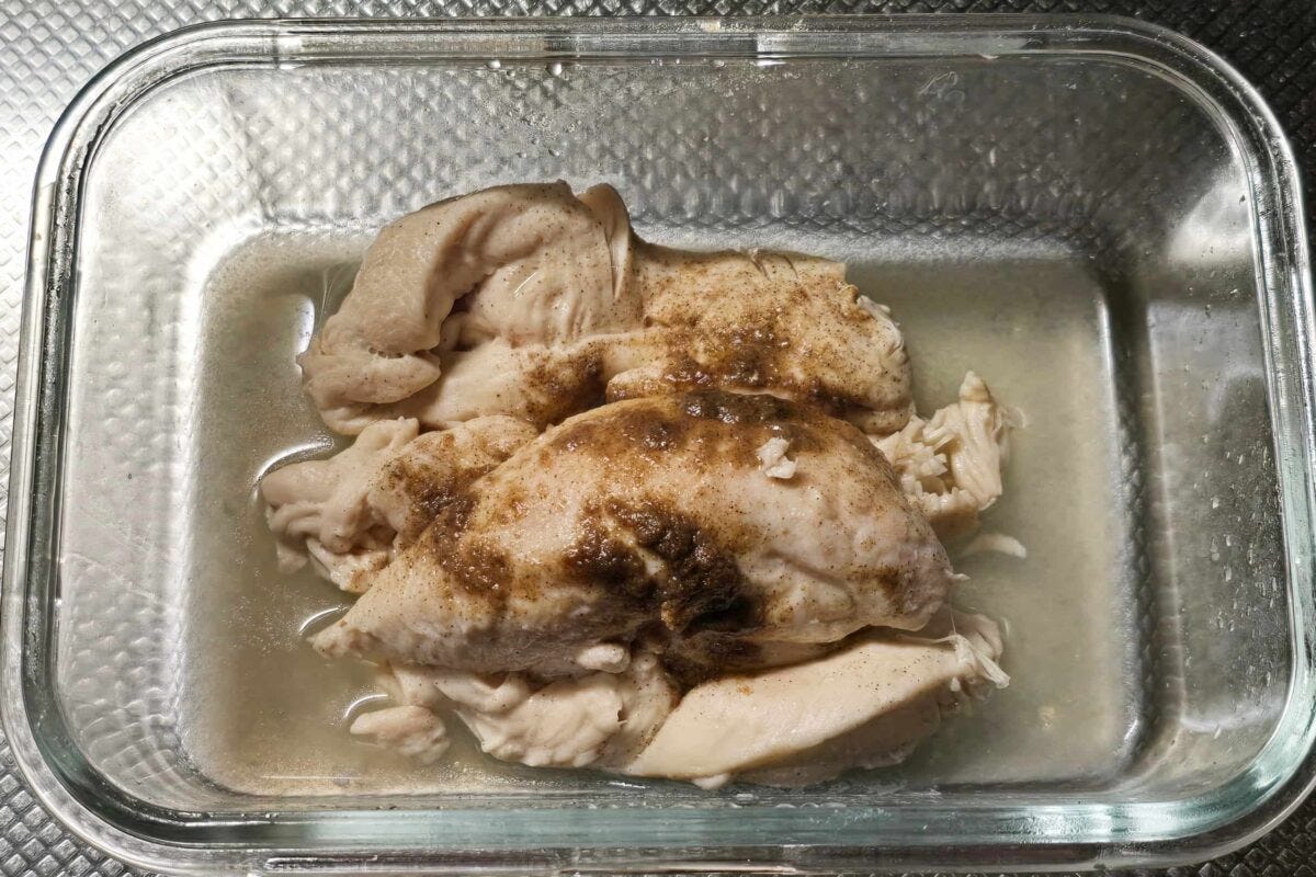 あいごはん・蒸し鶏