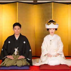 「とと姉ちゃん」で結婚披露宴シーンに臨んだ伊藤淳史、相楽樹（C）NHK