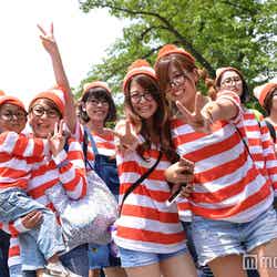 「ウォーリーラン」大阪で開催　赤白ボーダー服で遊園地を駆け巡る／画像提供：スポーツワン
