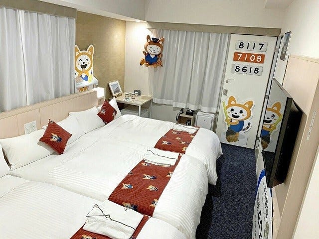 相鉄フレッサイン京都四条烏丸の鉄道コンセプトルーム (写真提供=相模鉄道)