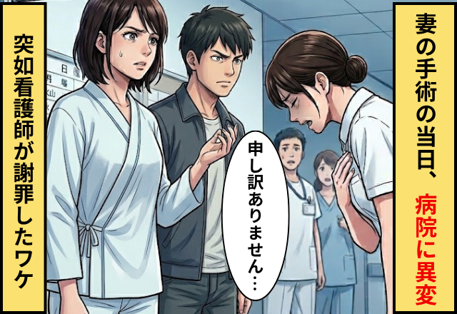 妻に病気が見つかり手術に！？だが当日「申し訳ございません 」突然”看護師”が謝罪したワケ