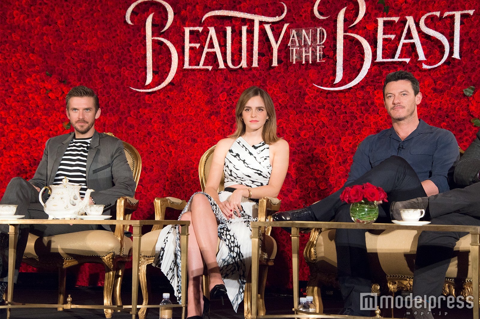 ダン・スティーヴンス、エマ・ワトソン、ルーク・エヴァンス/記者会見より（C）モデルプレス