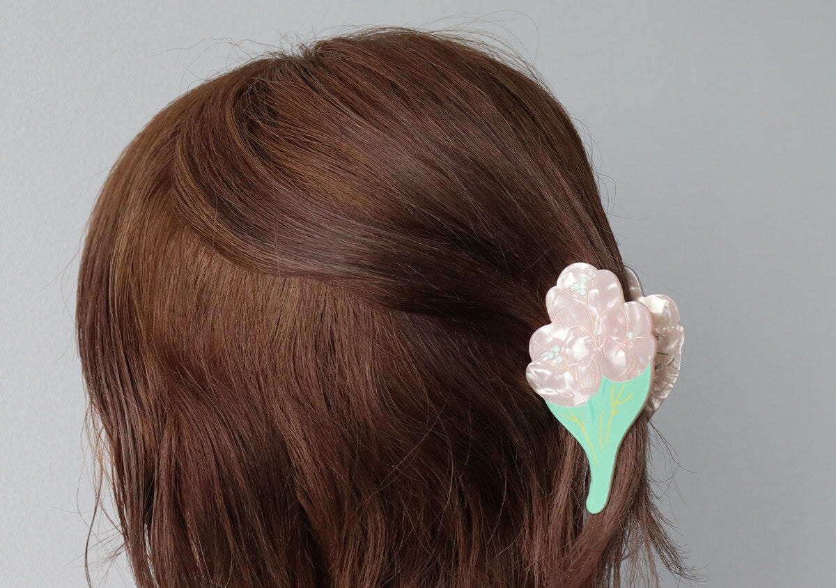 ダイカットバンスクリップ　花　使用例