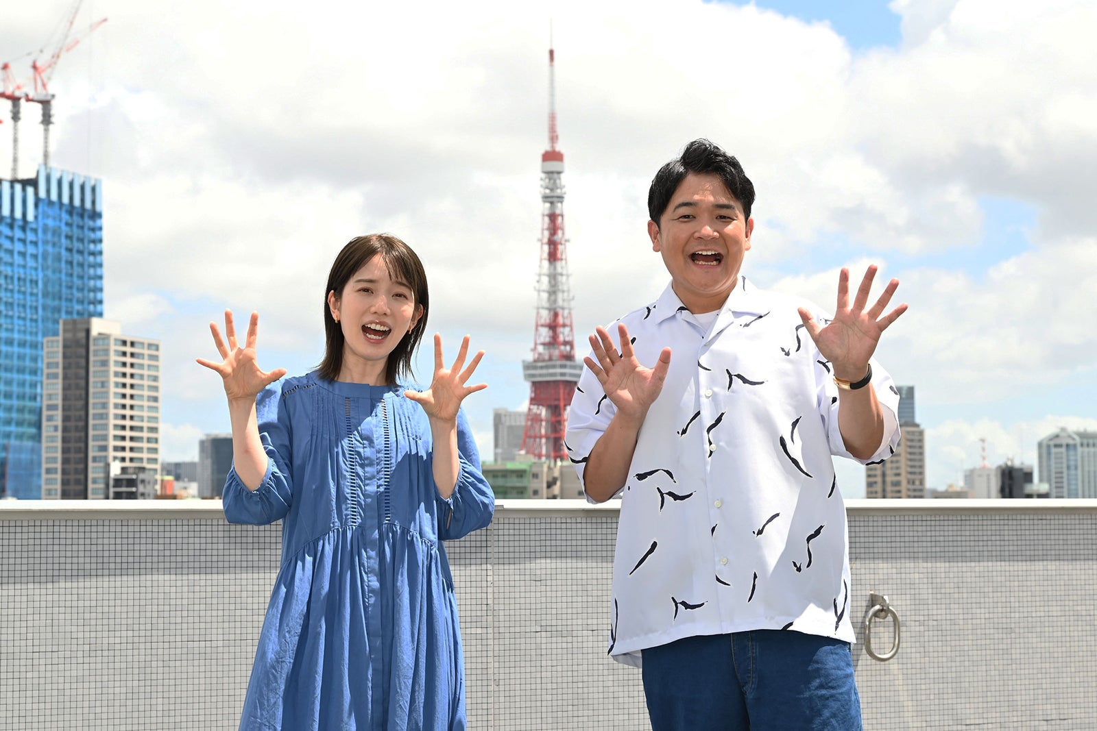 弘中綾香アナウンサー、ノブ（C）テレビ朝日