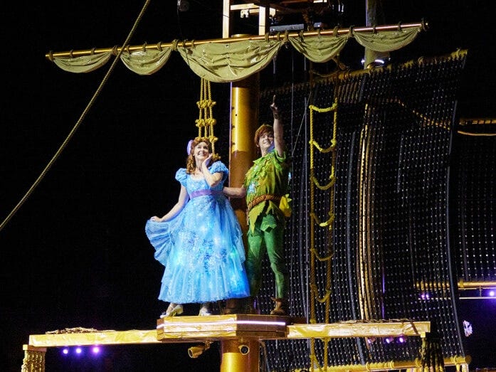 ピーターパンとウェンディが物語全体の案内人の役割を担います