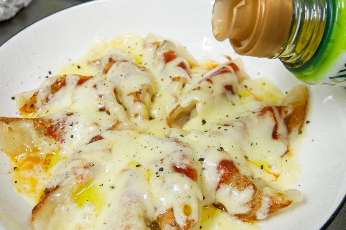 レンジでギョーザ