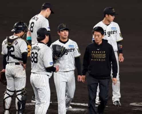 阪神先発・高橋 左腕に打球直撃で降板のアクシデント