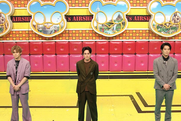 (左から)眞栄田郷敦、間宮祥太朗、鈴木伸之(C)フジテレビ