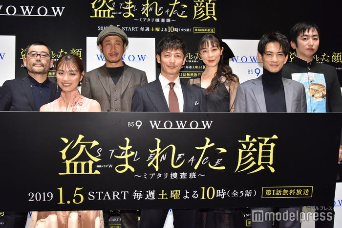 (前列左から)内田理央、玉木宏、町田啓太(後列左から)武正晴監督、渋川清彦、伊藤歩、羽田圭介氏(C)モデルプレス