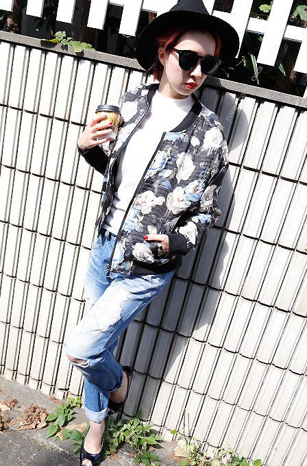花柄キルティングブルゾン「coca」11,900円(税込)/画像提供:coca