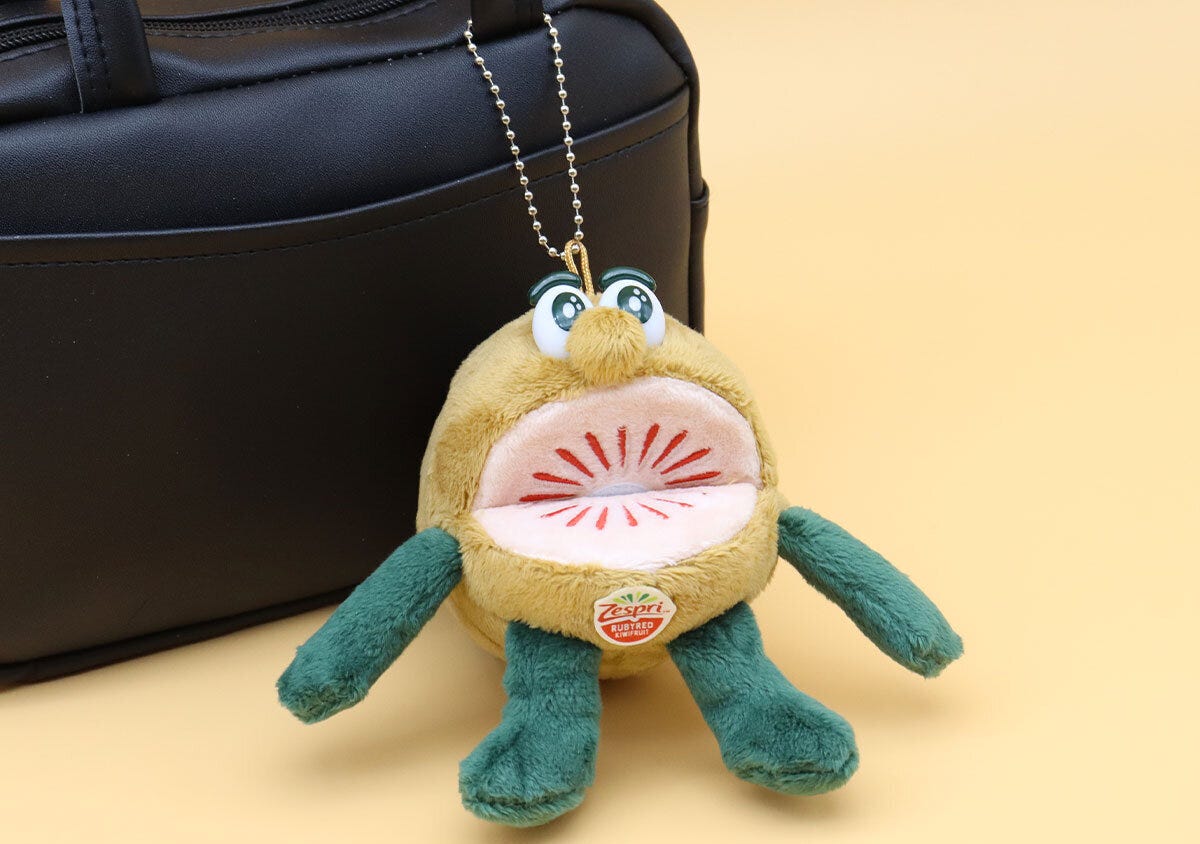 ルビーレッドキウイぬいぐるみエコバッグボールチェーン