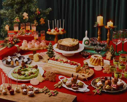京都でクリスマススイーツビュッフェ、サンタタルトやトナカイムースなど特別なホリデー菓子ずらり
