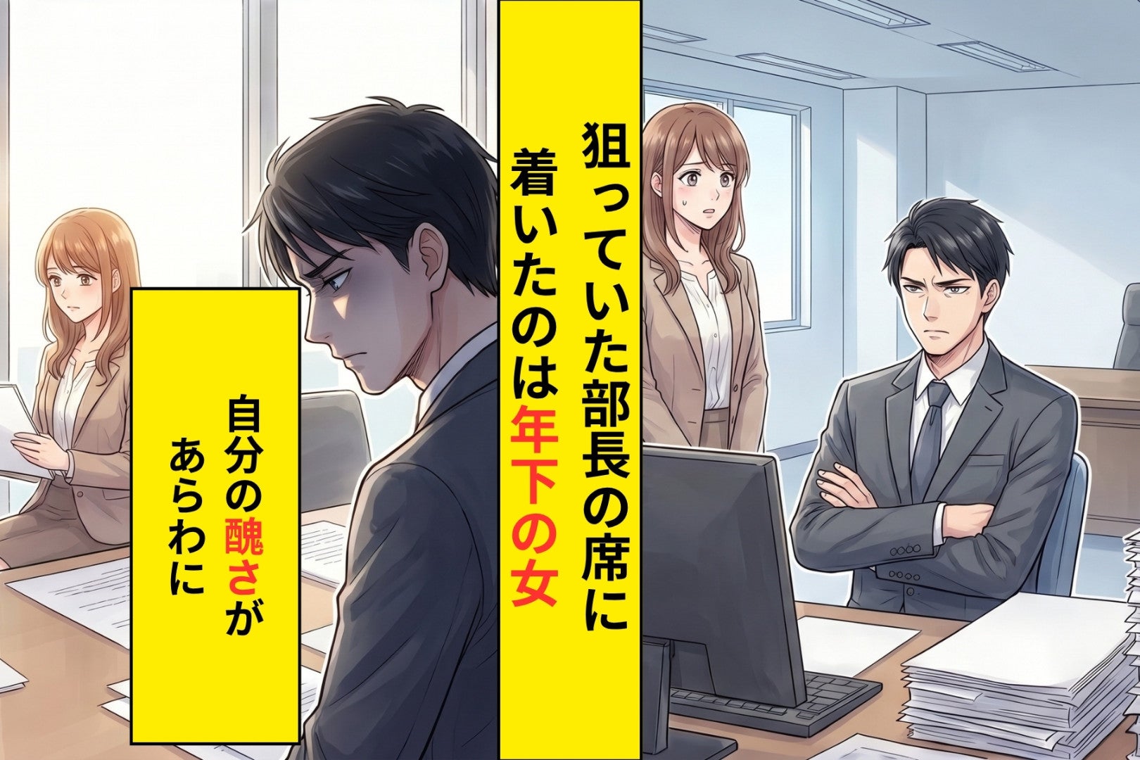 15年待ち続けた椅子に座ったのは年下の彼女だった。俺が提案前夜に隠していたこと