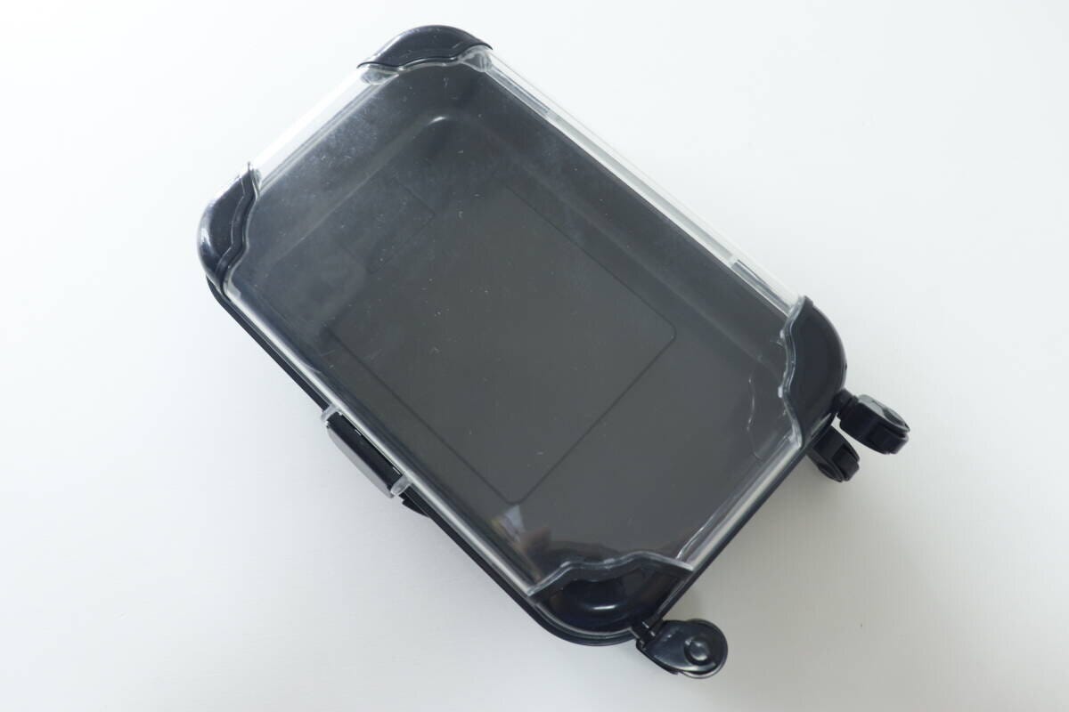 ミニキャリーケース型小物入れ（黒、白、紫）