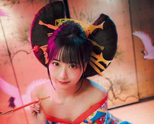 「神使轟く、激情の如く。」生牡蠣いもこ、美デコルテ際立つ花魁姿にうっとり