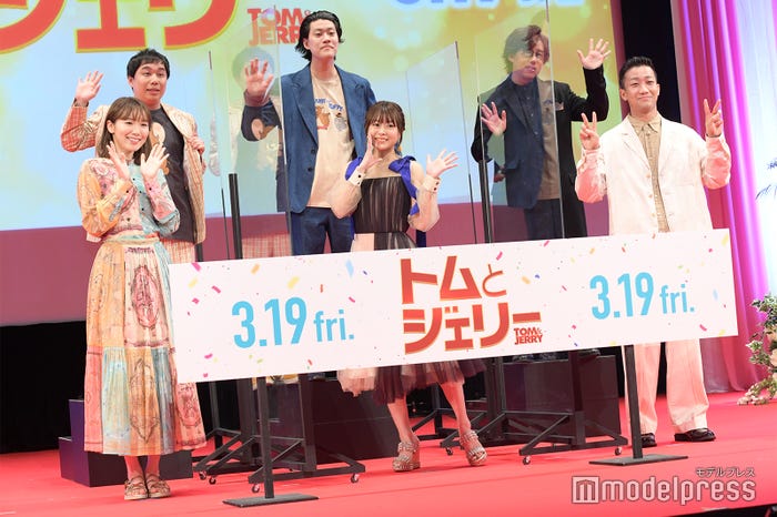 (下段左から)飯豊まりえ、水瀬いのり、瑛人(上段左から)せいや、粗品、日野聡 (C)モデルプレス