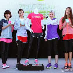 左から:安田美沙子、長谷川理恵、ジョーン・ベノイト・サミュエルソン、道端ジェシカ