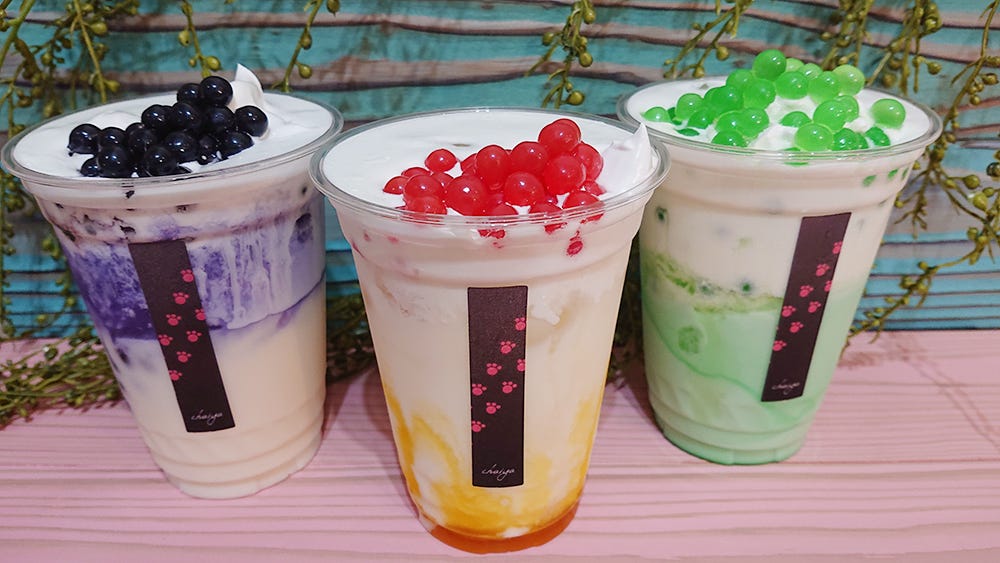 大阪「チャイヤ」タピオカ&チーズティーなどカラフルな流行ドリンクが勢ぞろい