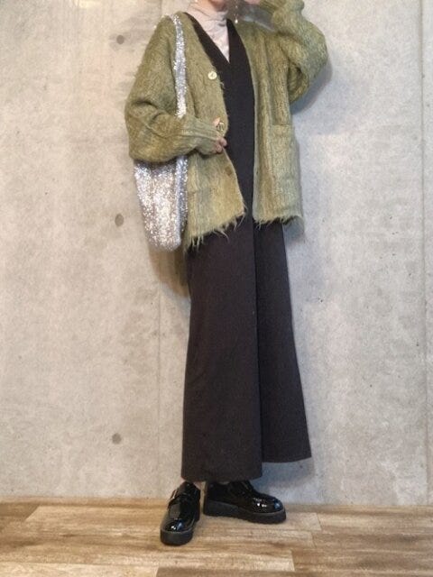 冬 カーディガン コーデ 冬のカーディガンコーデ