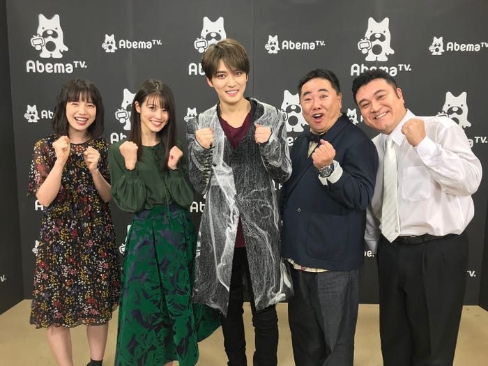 弘中綾香テレビ朝日アナウンサー、今田美桜、ジェジュン、塚地武雅、山崎弘也 (提供写真)