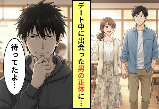 職場の同僚と”カフェデート”を楽しむ女性！だが「待ってたよ」目の前に現れた【ある人物】に…「えっ…」