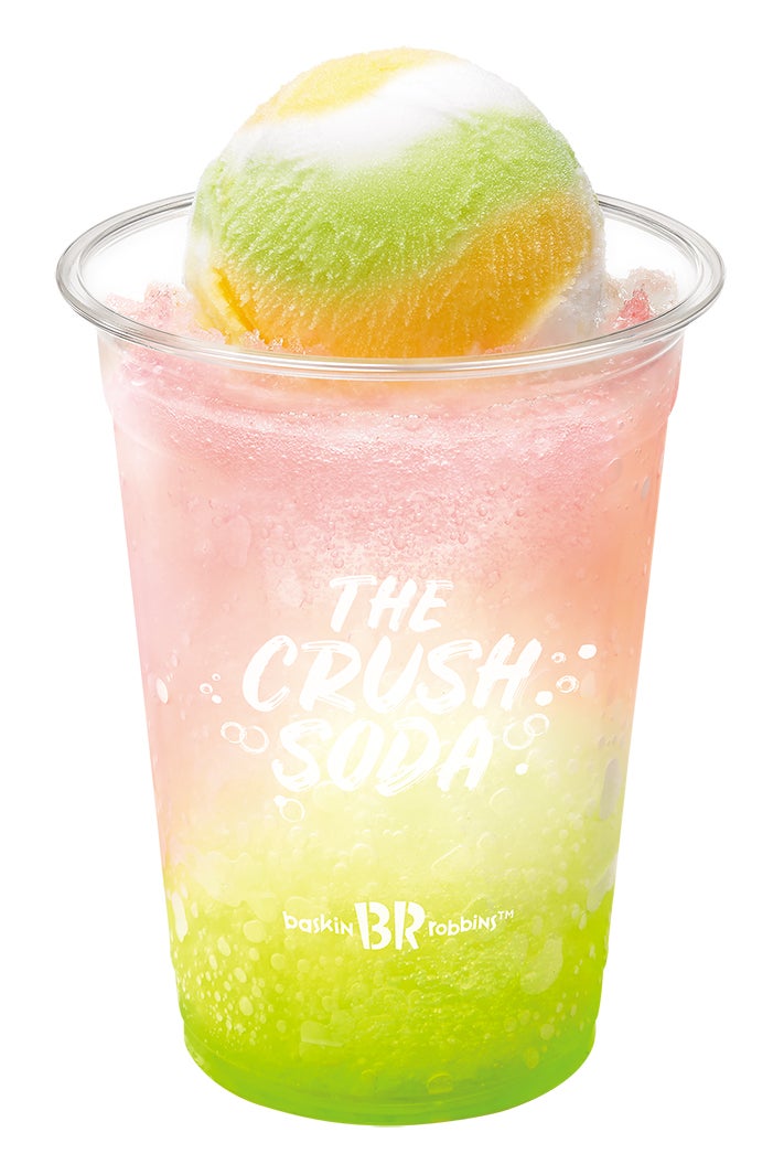 ザ・クラッシュソーダ（白桃＆マスカット）／画像提供：B-R サーティワン アイスクリーム