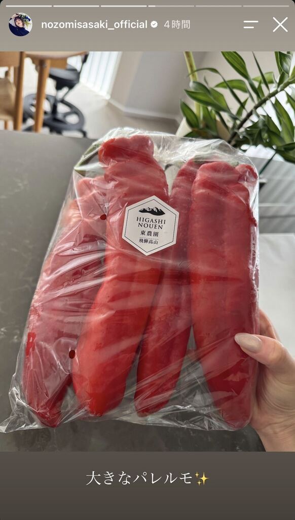 佐々木希Instagramストーリーズより